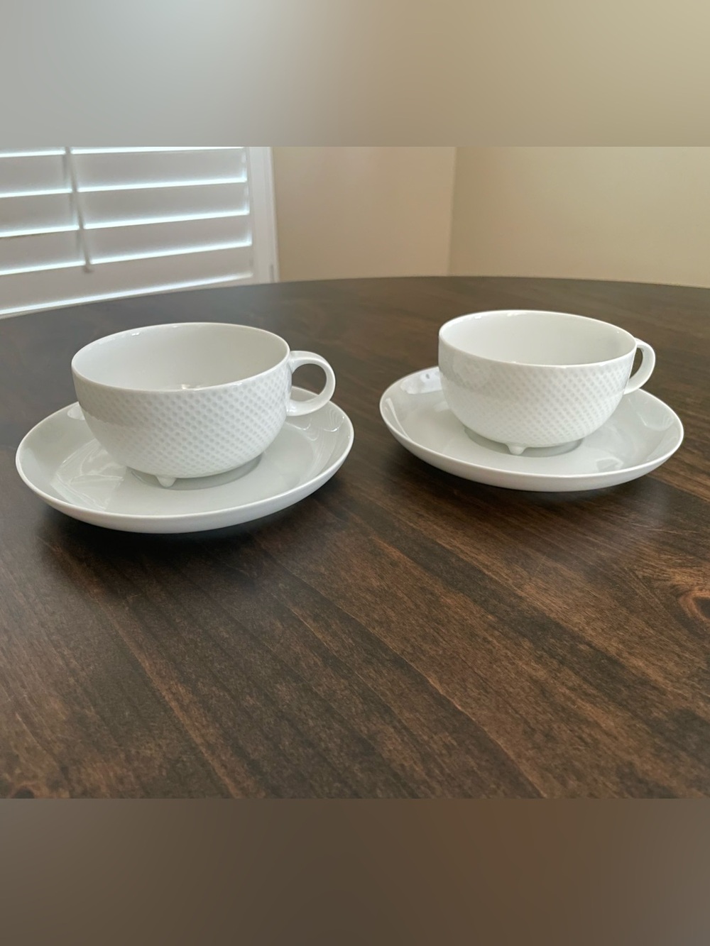 Rosenthal "Century White" Porcelain Cup and Saucer - Set of Two